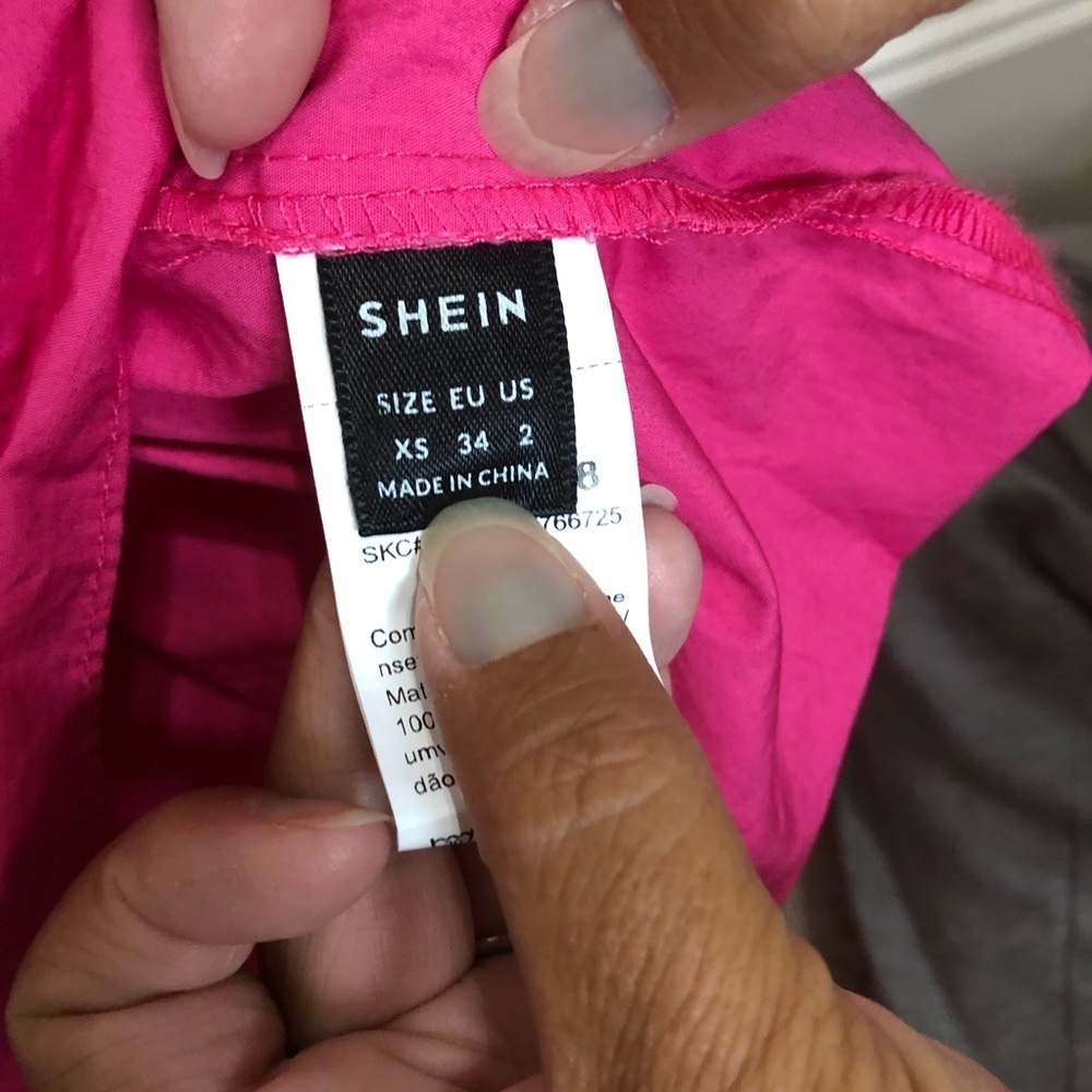 SHEIN Pink puff sleeve Dress size extra small - Picture 4 of 4